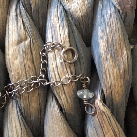 925 Sterling Beaded Fairy Hematite Heart Necklace - Picture 7 of 8